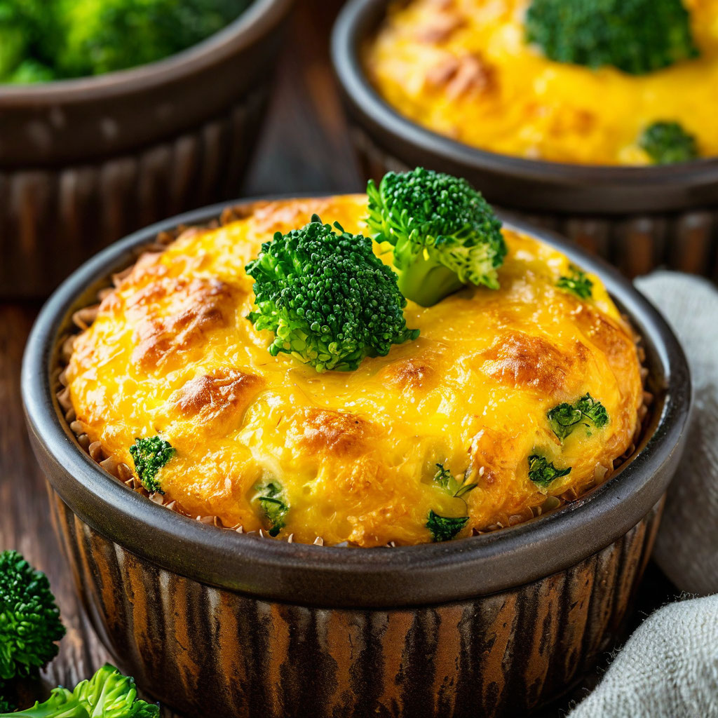 Яичные маффины с брокколи и сыром