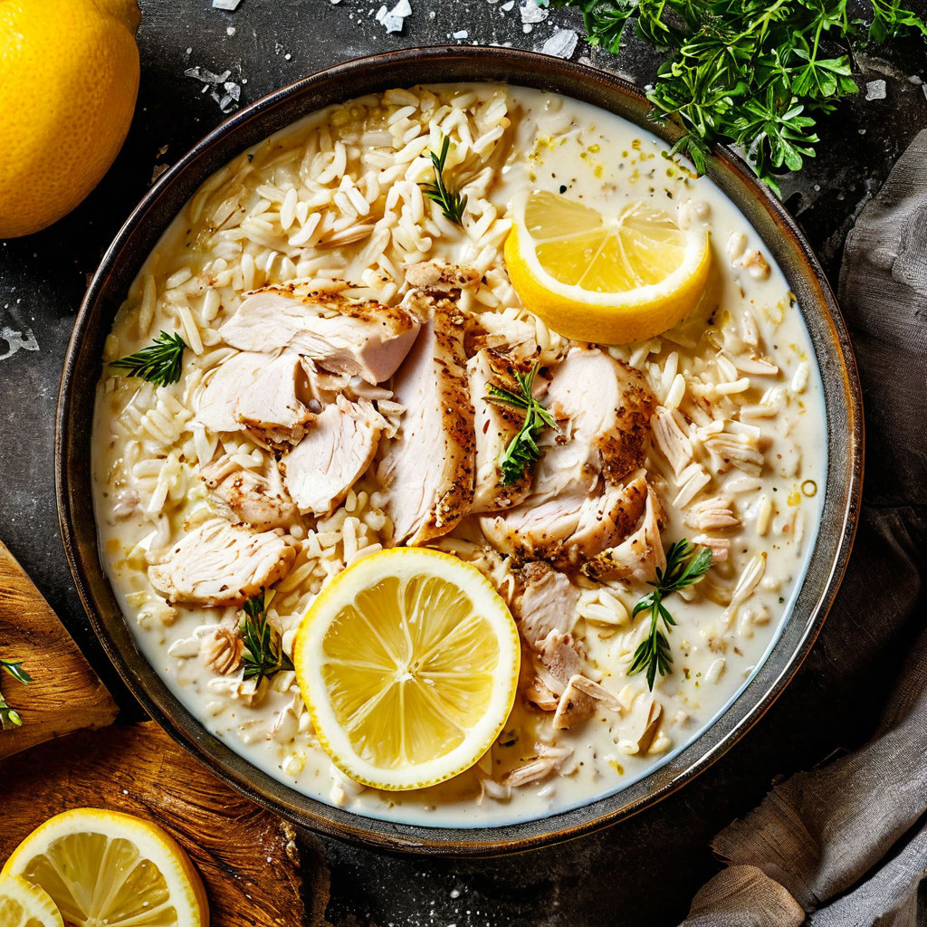 Авголемоно — суп с курицей, рисом и лимоном