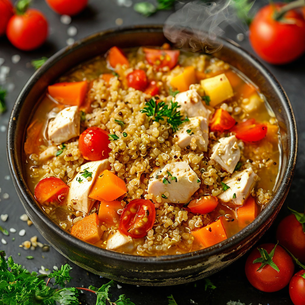 Суп с киноа и курицей