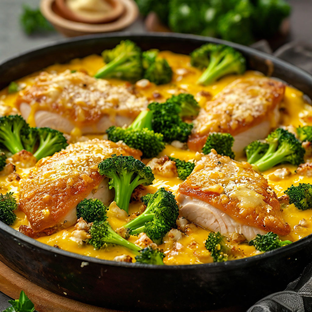 Курица с брокколи и сыром (обед)