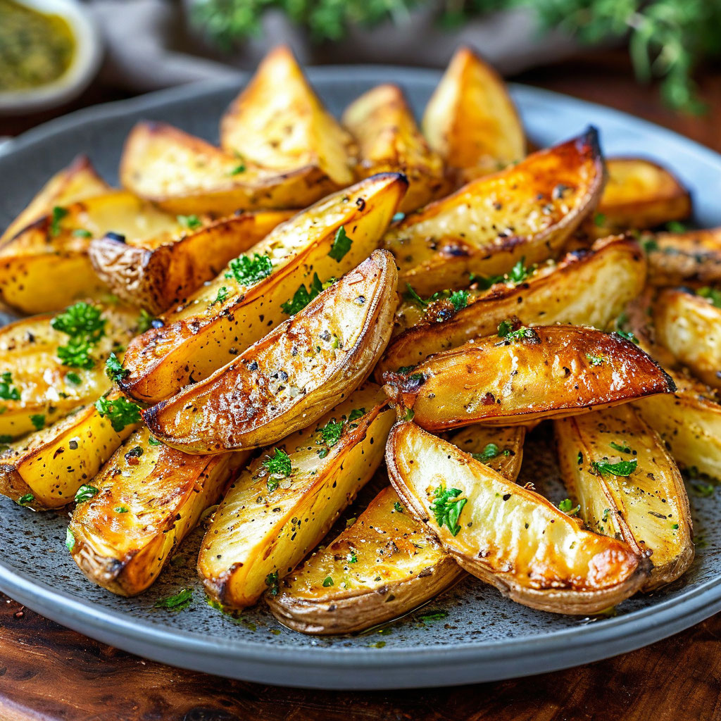Картофель, запечённый дольками