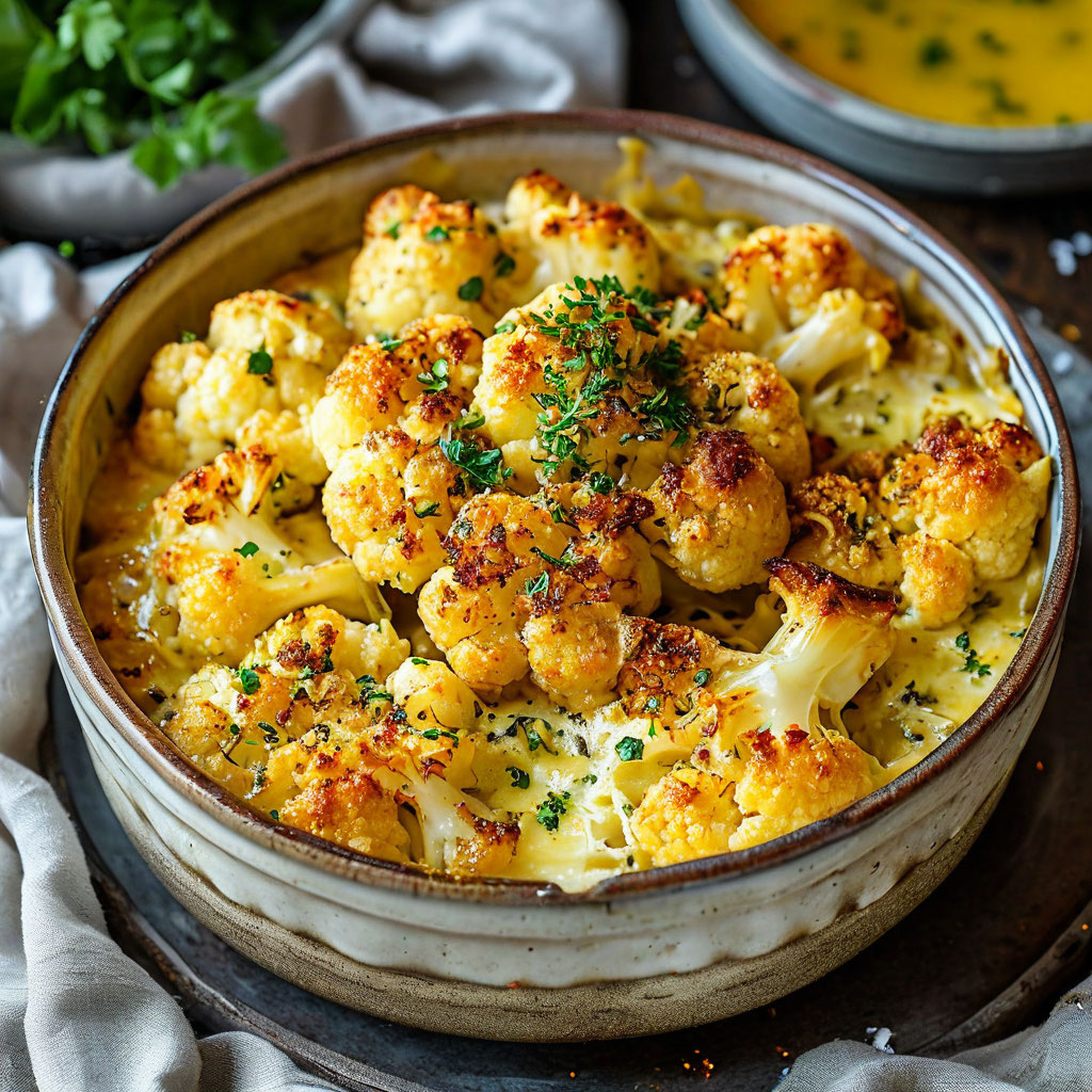 Цветная капуста, запечённая с сыром