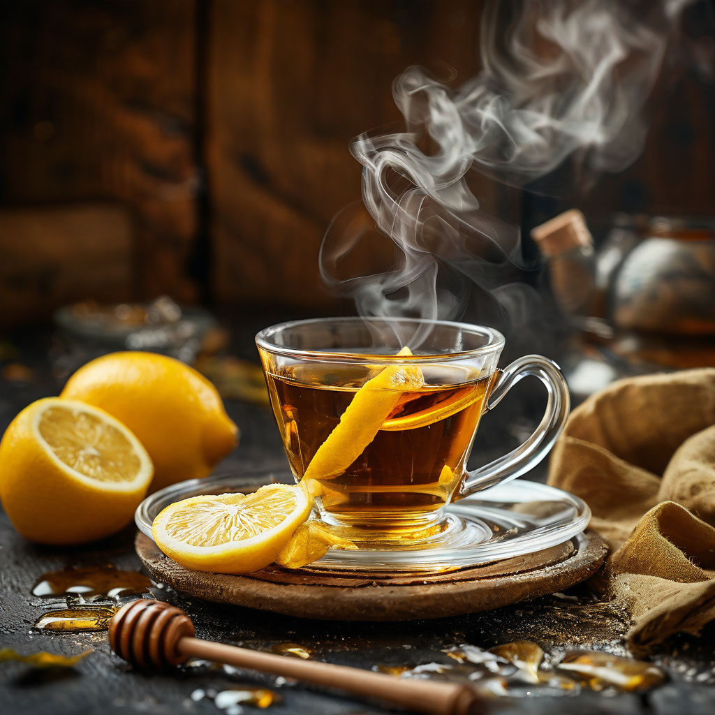 Чай с мёдом и лимоном